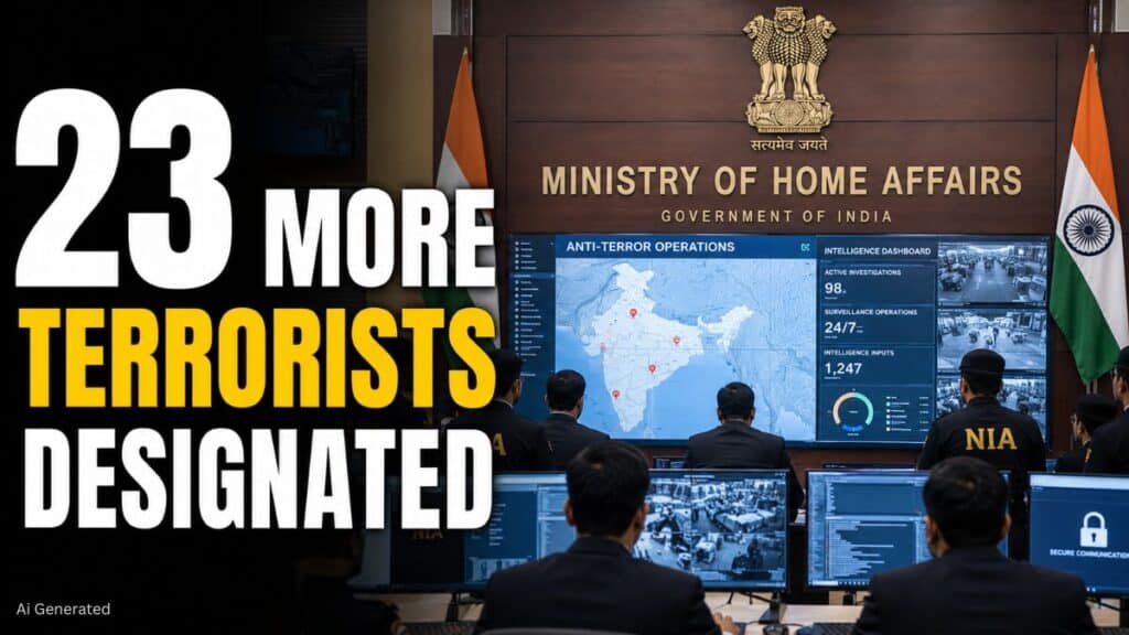 UAPA के तहत 23 और व्यक्तियों को आतंकी घोषित, आतंकवाद के खिलाफ केंद्र की बड़ी कार्रवाई UAPA