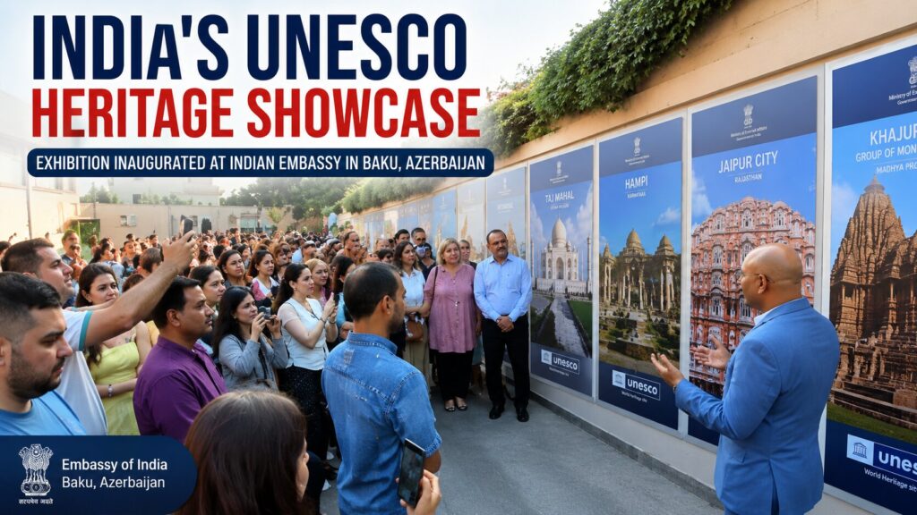 अज़रबैजान में भारतीय दूतावास ने भारत के UNESCO विश्व धरोहर स्थलों की स्थायी प्रदर्शनी का किया उद्घाटन INDIA'S UNESCO HERITAGE SHOWCASE