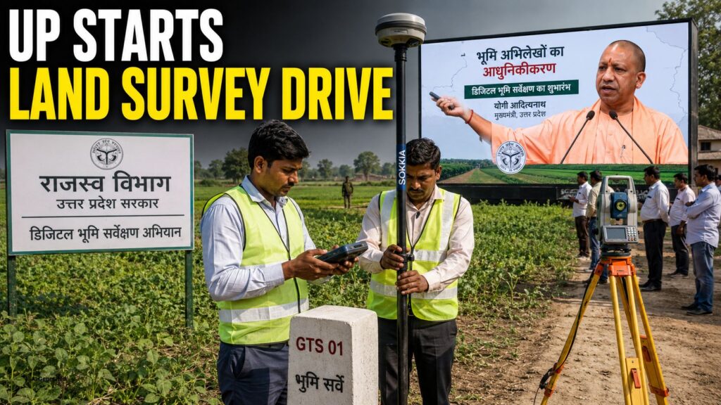 यूपी में शुरू हुआ Digi Rover-GNSS विशेष भूमि माप अभियान. 15 अगस्त तक निपटेंगे लंबित सीमांकन मामले UP Land Survey Drive