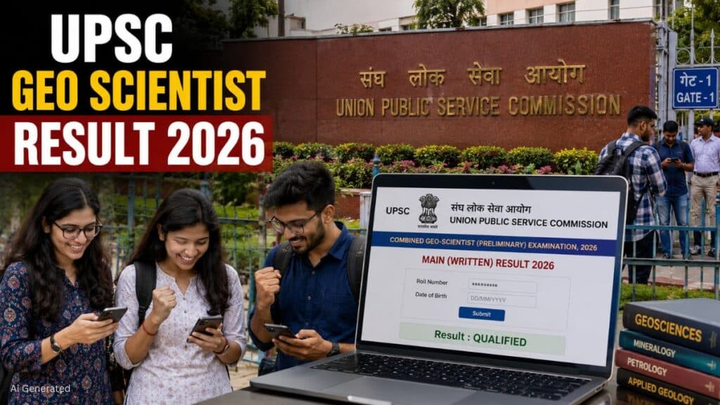 UPSC Combined Geo-Scientist Main Result 2026 जारी, इंटरव्यू के लिए उम्मीदवारों का चयन UPSC GEO SCIENTIST RESULT 2026