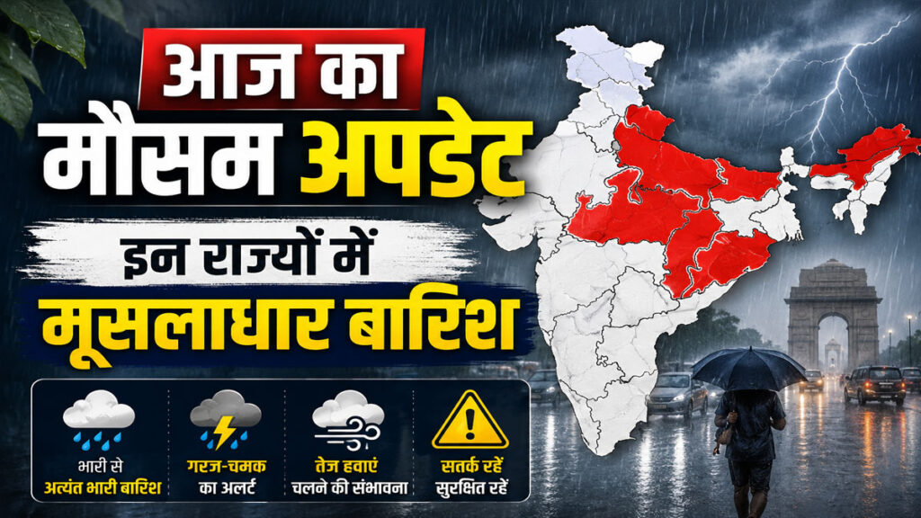 Weather Update: 18 जुलाई से इन राज्यों में मूसलाधार बारिश, कई जगह बेहद भारी वर्षा का खतरा Weather Update 18 July 2026