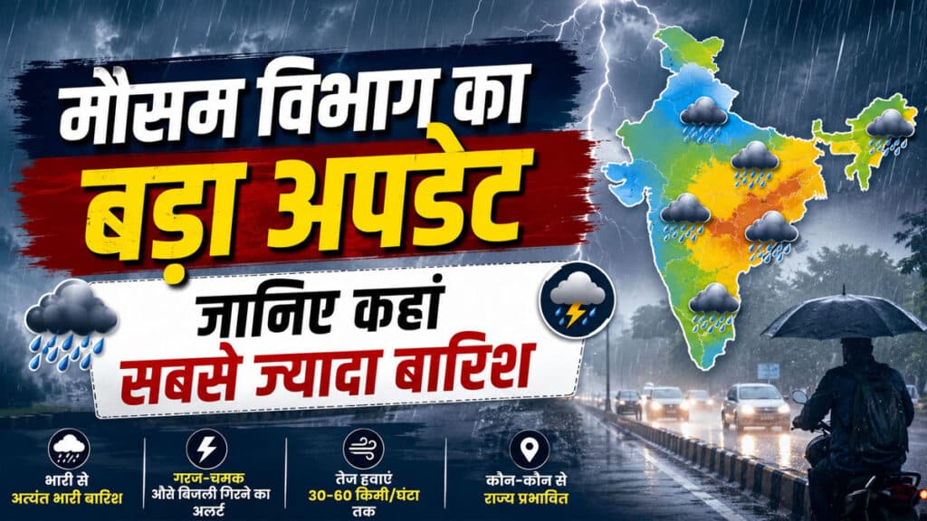 Weather Update: उत्तर भारत में अगले 5 दिनों तक सक्रिय रहेगा मानसून, कई राज्यों में भारी से अत्यंत भारी बारिश का अलर्ट Weather Update 21 July 2026