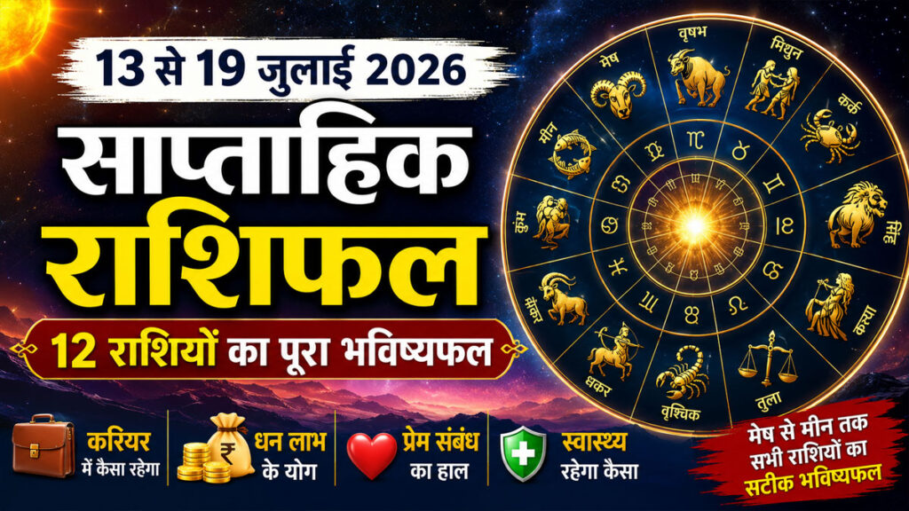 Weekly Horoscope: इस सप्ताह किस राशि को मिलेगा धन लाभ और किसे रहना होगा सतर्क Weekly Horoscope 13 July To 19 July 2026