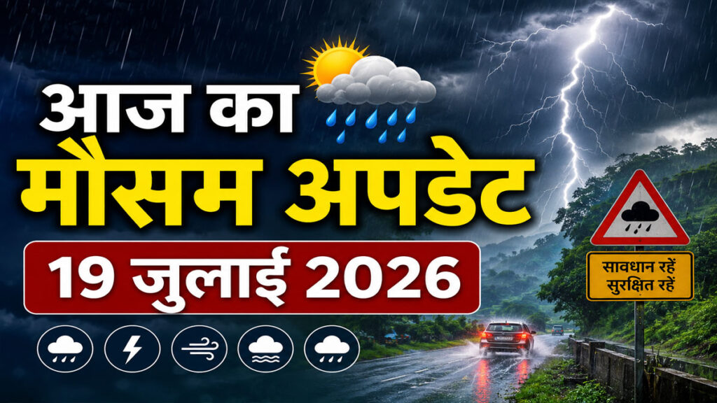 Weather Update: 19 जुलाई से मौसम का बड़ा अलर्ट, इन राज्यों में होगी अत्यंत भारी बारिश, IMD की चेतावनी Weather Update 19 July 2026