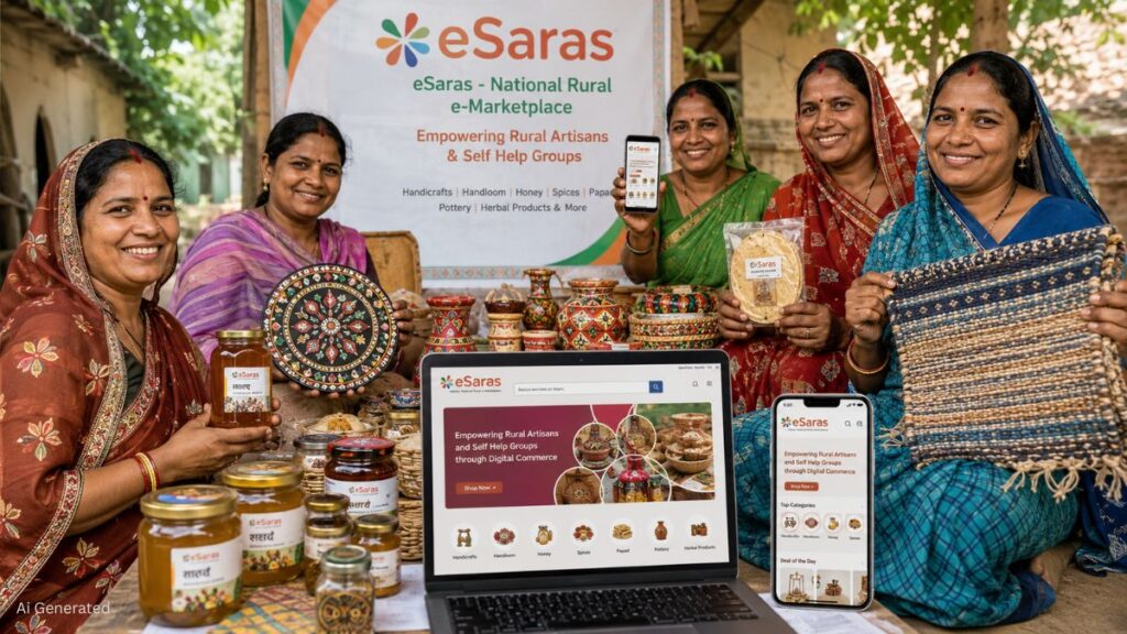 Digital India के 11 साल: eSaras से 8.99 करोड़ SHG सदस्य देशभर में बेच रहे अपने उत्पाद, महिलाओं को मिल रहा नया बाजार eSARAS EMPOWERS RURAL WOMEN