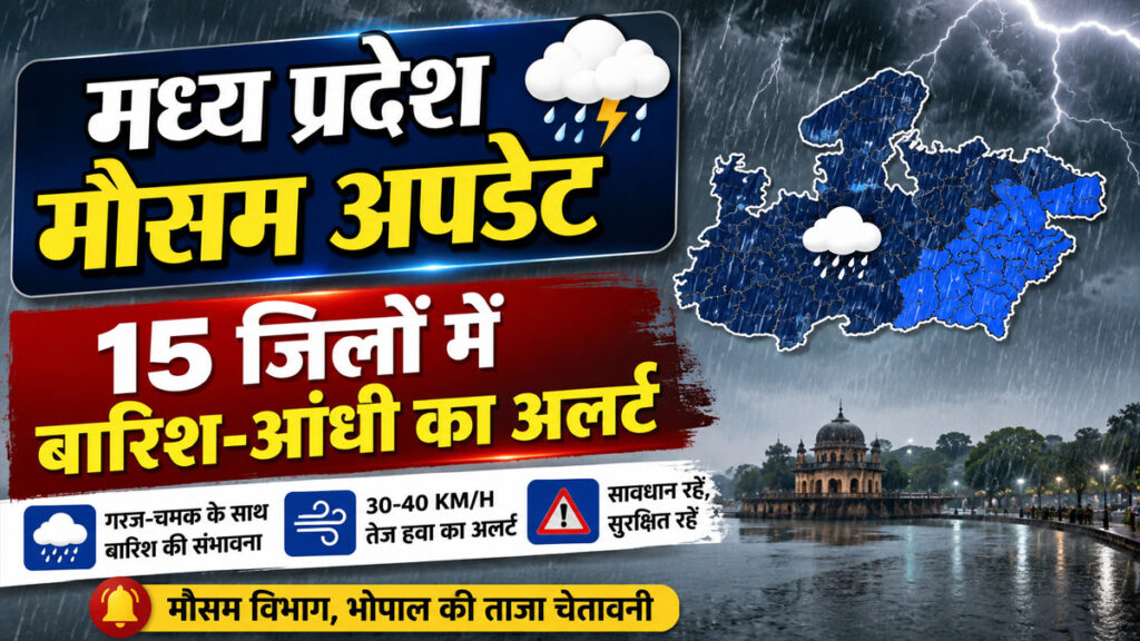 MP Weather Update: रीवा-जबलपुर समेत कई जिलों में बारिश, जानिए कहां रहेगा सबसे ज्यादा असर MP Weather Update 14 July 2026