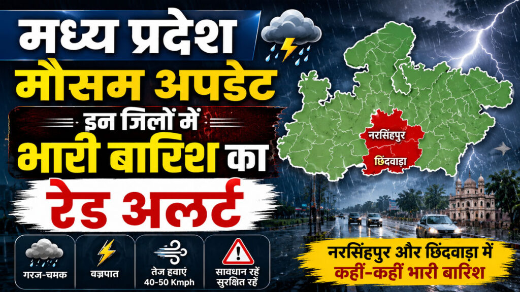 MP Weather Update: इन जिलों में गरज, वज्रपात और भारी बारिश का खतरा, IMD ने जारी किया ताजा पूर्वानुमान MP Weather Update 18 July 2026
