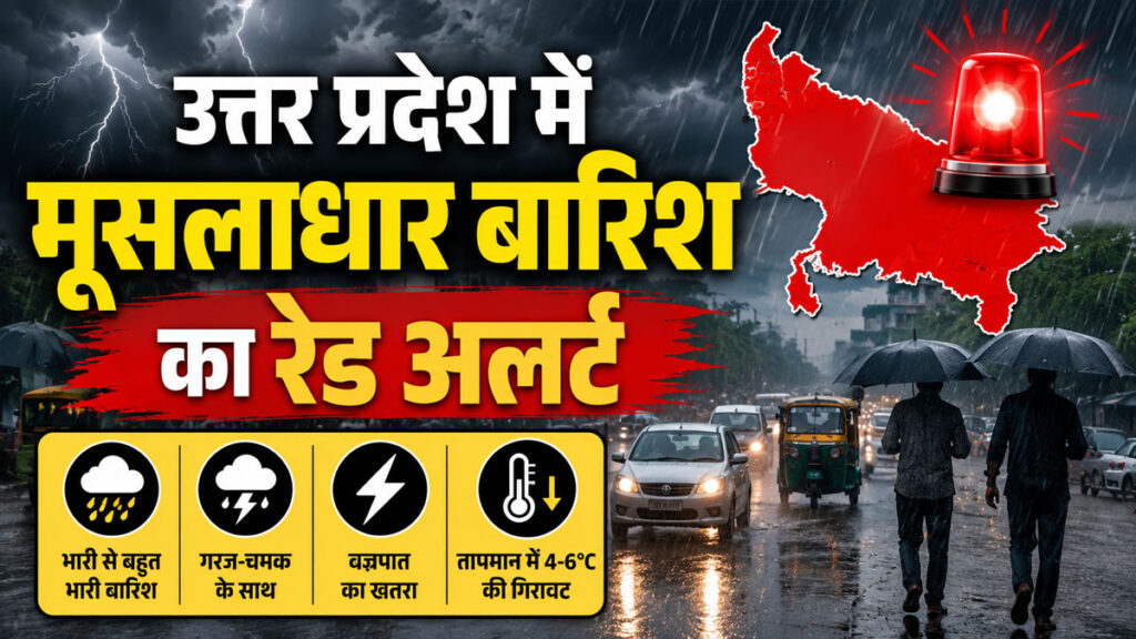 UP Weather Update: उत्तर प्रदेश में मानसून का अटैक, 4 दिन तक गरजेंगे बादल, IMD ने जारी किया ताजा अलर्ट UP Weather Update 19 July 2026