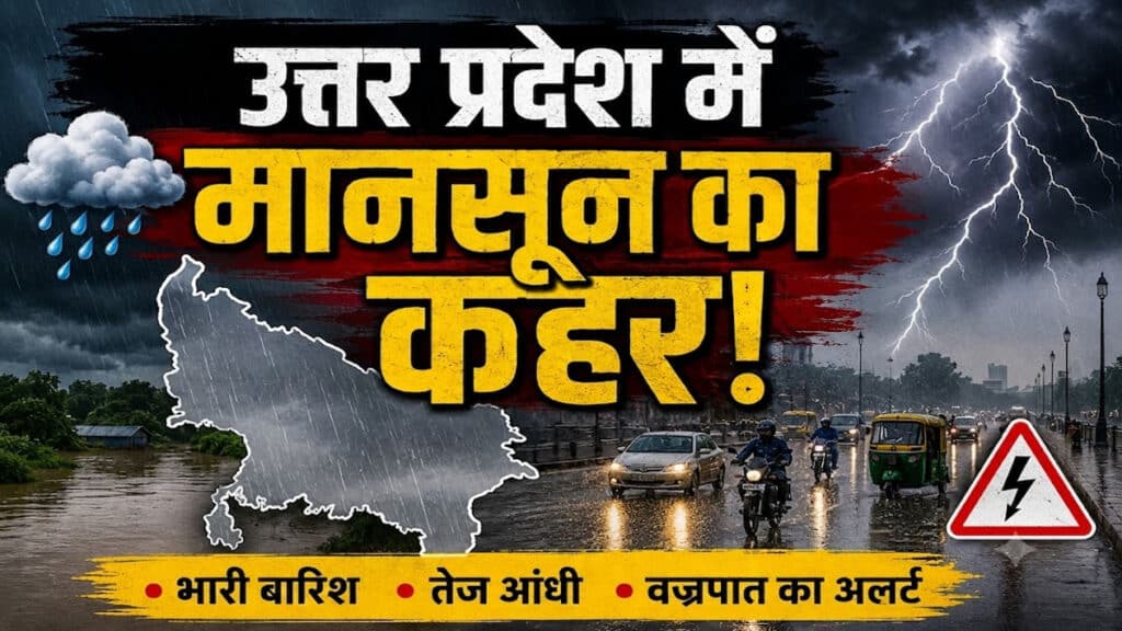 UP Weather Update: यूपी में मानसून पूरी तरह एक्टिव, 4 जुलाई से लगातार बरसेंगे बादल, जानें पूरा अपडेट UP Weather Update 4 July 2026