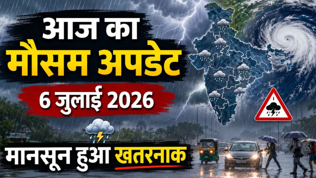Weather Update: बंगाल की खाड़ी में बना डिप्रेशन बना खतरा, जानिए आपके राज्य में कब होगी मूसलाधार बारिश Weather Update 6 July 2026