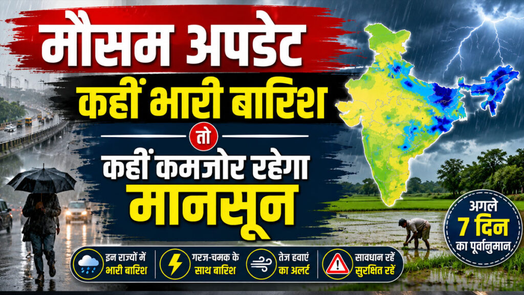 Weather Update: 12 जुलाई से मौसम का बड़ा अलर्ट, इन राज्यों में होगी मूसलाधार बारिश, IMD ने जारी की चेतावनी Weather Update 12 July 2026