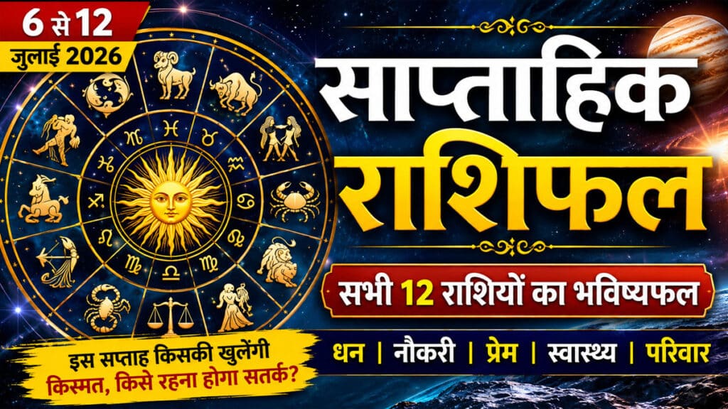 Weekly Horoscope 6 To 12 July 2026: इस सप्ताह धन, नौकरी और प्रेम में किसकी बनेगी बात? जानिए आपका राशिफल Weekly Horoscope 6 To 12 July 2026