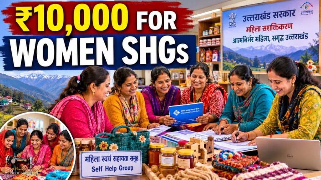 उत्तराखंड DAY-NULM: शहरी महिलाओं के लिए सेल्फ हेल्प ग्रुप योजना, ₹10,000 प्रोत्साहन और बैंक लोन की सुविधा ₹10,000 FOR WOMEN SHGs