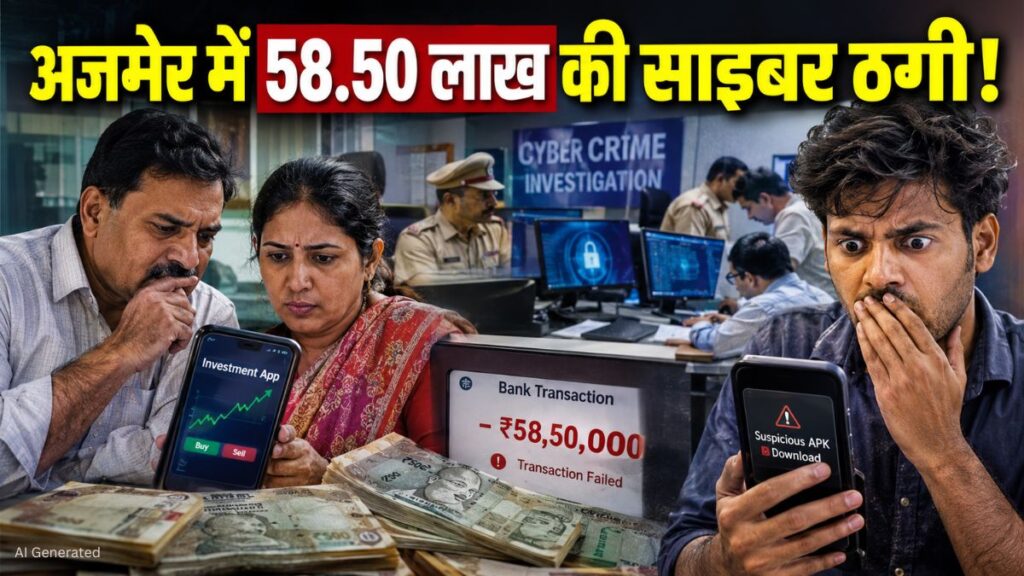अजमेर में साइबर ठगों का आतंक, दो मामलों में 58.50 लाख की ठगी Ajmer Cyber Fraud
