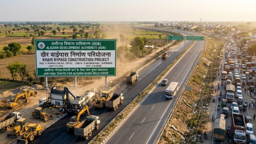 अलीगढ़ में बनेगा 10 किमी लंबा बाईपास, 70 करोड़ रुपये होंगे खर्च; खैर के जाम से मिलेगी बड़ी राहत Aligarh Bypass