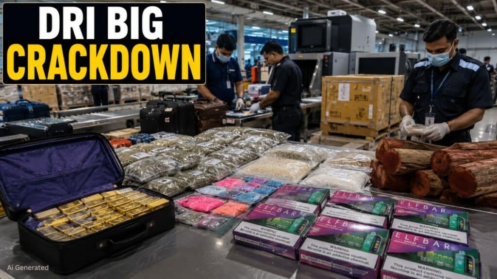 DRI Pan India Action: देशभर में DRI की बड़ी कार्रवाई, 9.5 किलो सोना, ड्रग्स, ई-सिगरेट समेत करोड़ों का प्रतिबंधित सामान जब्त, 20 गिरफ्तार DRI