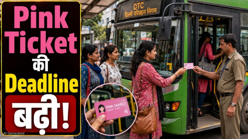 दिल्ली में महिलाओं के लिए Pink Ticket की सुविधा 31 अगस्त तक बढ़ी Delhi Bus Pink Ticket