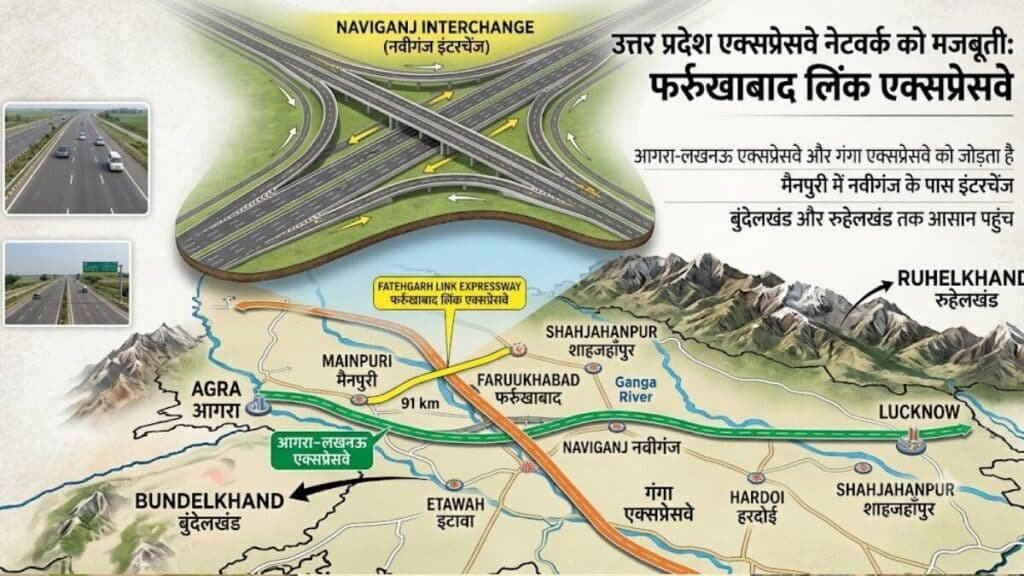 आगरा-लखनऊ और गंगा एक्सप्रेसवे को जोड़ेगा नया लिंक एक्सप्रेसवे, मैनपुरी में बनेगा बड़ा इंटरचेंज; बुंदेलखंड-रुहेलखंड की राह होगी आसान Farrukhabad Link Expressway