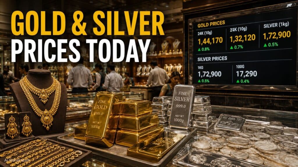 Gold Silver Price Today: सोने और चांदी की कीमतों में तेजी, 24 कैरेट गोल्ड 1.44 लाख रुपये के पार GOLD & SILVER PRICES TODAY