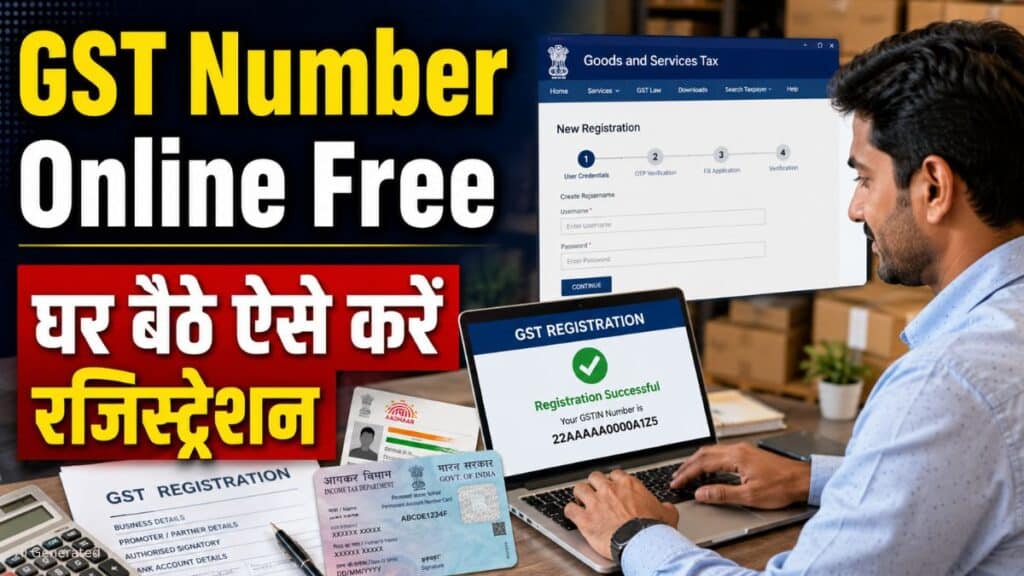 घर बैठे फ्री में पाएं GST नंबर: सरकारी दफ्तरों के चक्कर भूल जाइए, ये रहा सबसे आसान तरीका! GST Number Apply Online