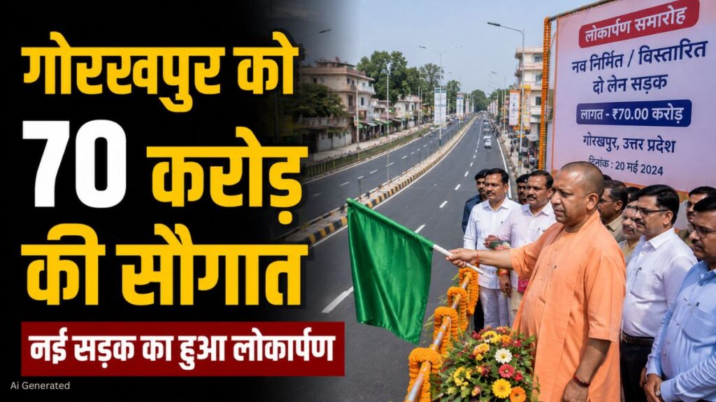 गोरखपुर में 70 करोड़ रुपये की सड़क का लोकार्पण, ग्रीन सिटी कॉलोनी से माधोपुर बंधे तक आसान होगा आवागमन Gorakhpur
