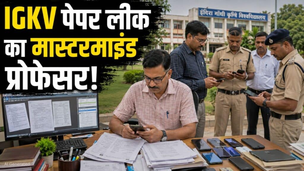 IGKV पेपर लीक का मास्टरमाइंड प्रोफेसर! 11 हजार में बेचा प्रश्नपत्र, 6 गिरफ्तार IGKV Paper Leak