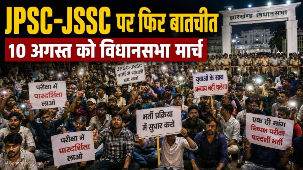 Jharkhand News: JPSC-JSSC विवाद पर आज फिर होगी छात्रों और सरकार की बातचीत, 10 अगस्त को विधानसभा मार्च की तैयारी JPSC-JSSC PROTEST