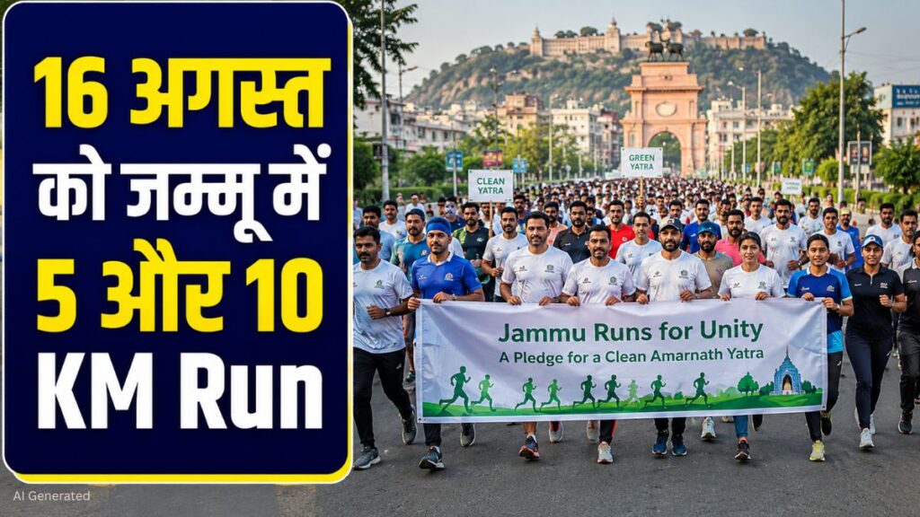 Jammu Runs for Unity: 16 अगस्त को होगा 5 और 10 किमी रन, जानें रूट और Bib Collection की तारीख Jammu Runs for Unity