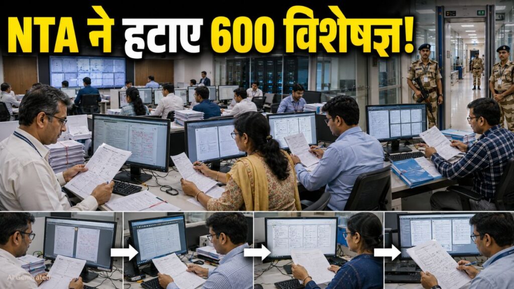 राष्ट्रीय परीक्षा एजेंसी ने 600 पुराने विशेषज्ञों को हटाया, नए विशेषज्ञों की टीम में शामिल किया NTA
