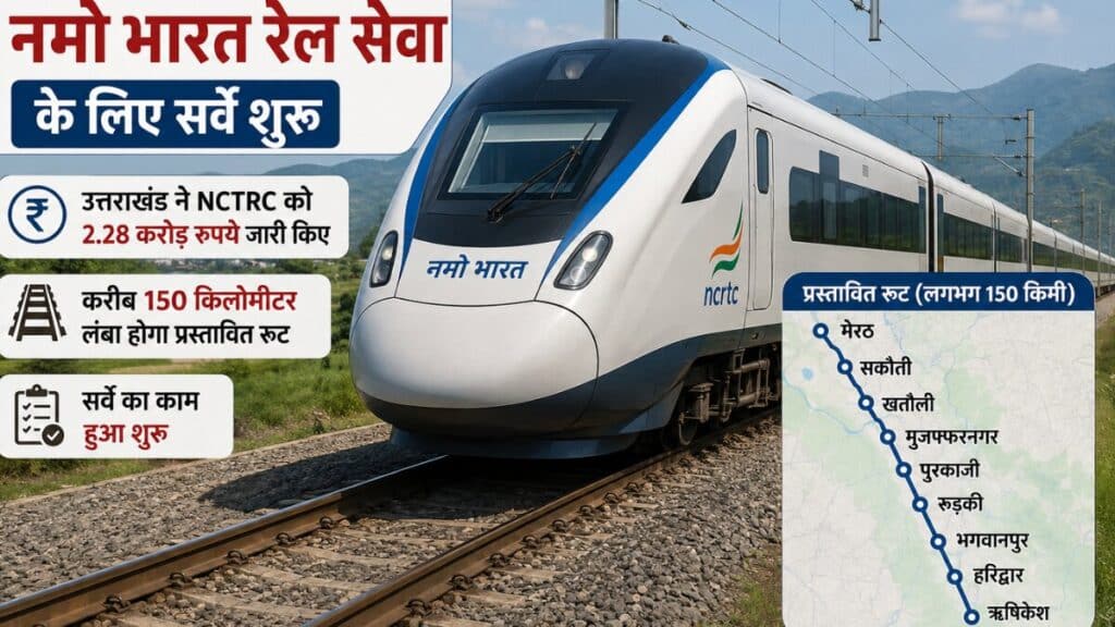दिल्ली-मेरठ नमो भारत ट्रेन का उत्तराखंड तक विस्तार… 9 शहरों से होकर गुजरेगी हाई-स्पीड रेल, सर्वे का काम शुरू Namo Bharat Rail Project