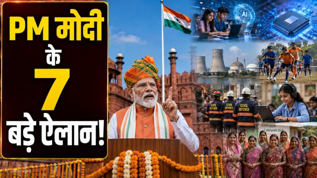 PM मोदी के बड़े ऐलान: 1 करोड़ युवाओं को AI की ट्रेनिंग, 100 GW न्यूक्लियर पावर का लक्ष्य और 6 करोड़ Lakhpati Didis PM Modi