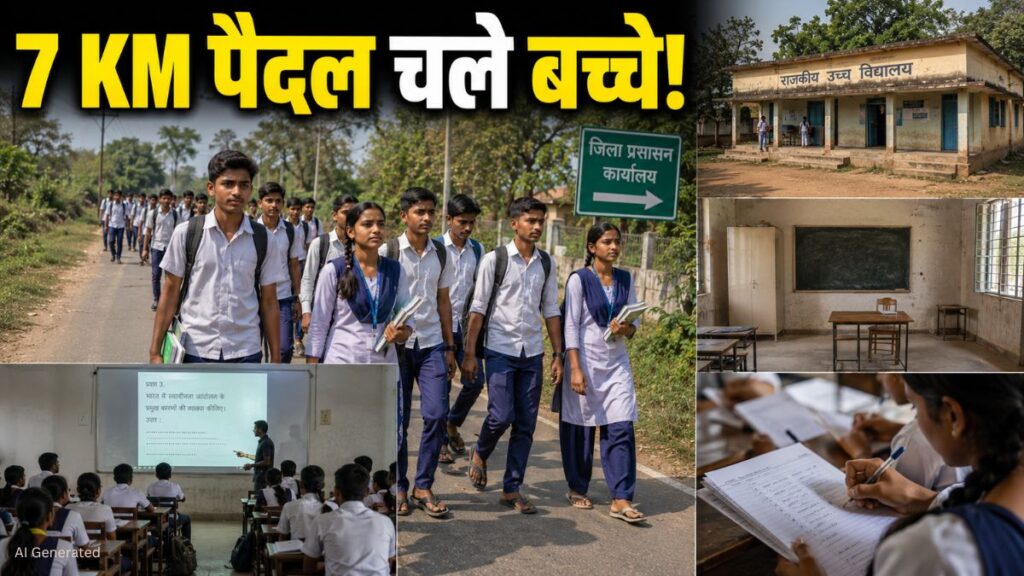 स्कूल की अव्यवस्था के खिलाफ बच्चों का पैदल मार्च, 7 किमी चलकर पहुंचे उपायुक्त कार्यालय Sahibganj School