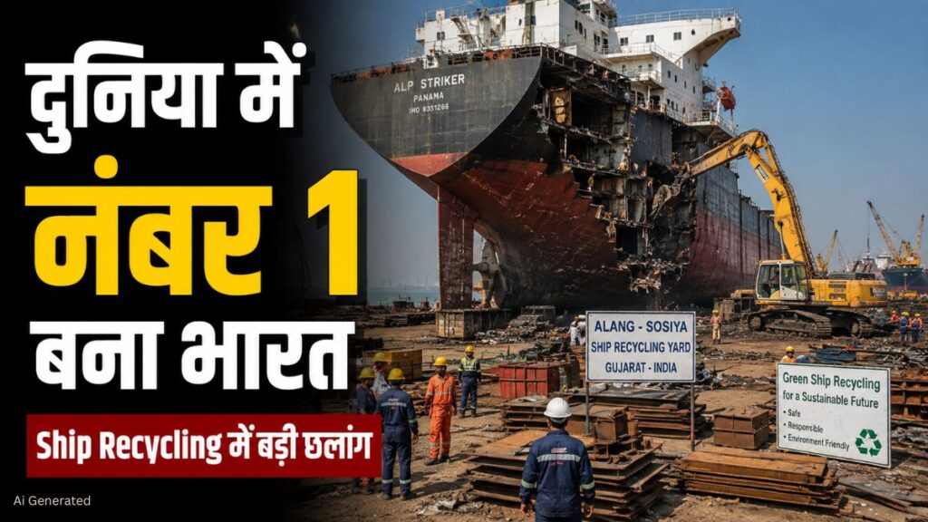 Ship Recycling in India: 2025 में भारत बना दुनिया का सबसे बड़ा शिप रीसाइक्लिंग देश, Alang-Sosiya की बड़ी भूमिका Ship Recycling in India