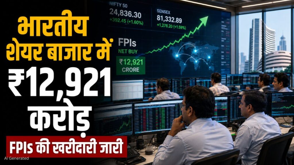 Stock Market: अगस्त के पहले हफ्ते में FPIs ने भारतीय शेयर बाजार में लगाए ₹12,921 करोड़ Stock Market FPI