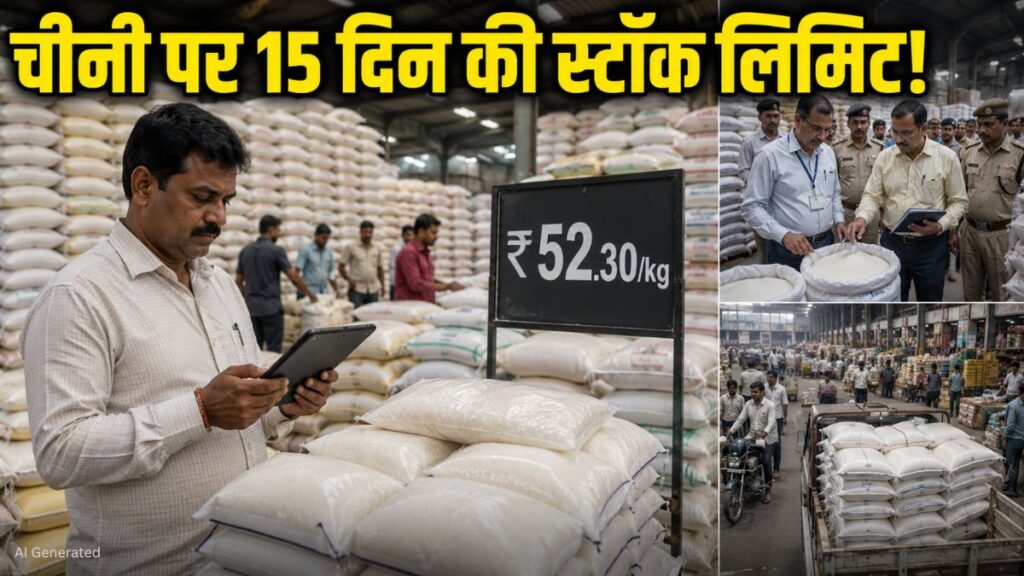 चीनी की कीमतों में उछाल के बीच सरकार का बड़ा फैसला, थोक खरीदार अब 15 दिन से ज्यादा स्टॉक नहीं रख सकेंगे Sugar Stock Limit