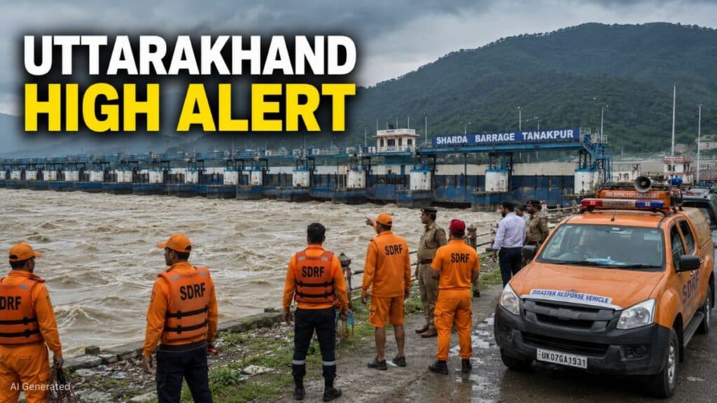 नेपाल में बाढ़ के बाद उत्तराखंड में हाई अलर्ट, शारदा बैराज पर SDRF की 24 घंटे निगरानी Uttarakhand Alert