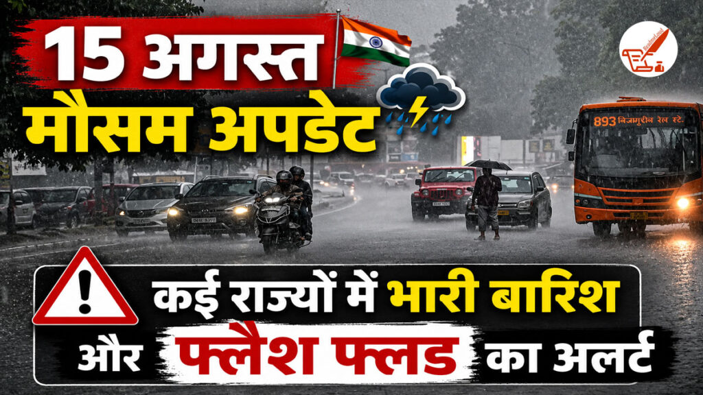 Weather Update: उत्तराखंड से दिल्ली-NCR तक आफत! 15 अगस्त को इन जिलों में आ सकती है बाढ़, IMD ने जारी किया हाई अलर्ट Weather Update 15 August 2026
