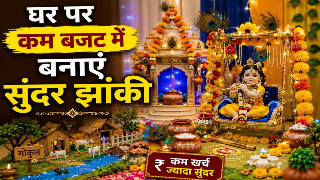 बजट की चिंता छोड़िए! घर में रखी इन मामूली चीजों से चमकाएं कृष्ण जी का दरबार बाल कृष्ण की झांकी