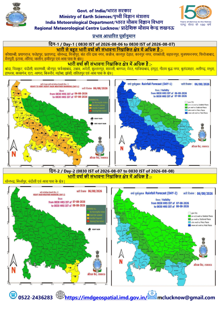 UP Weather Update: उत्तर प्रदेश में फिर बरसेंगे बादल, IMD ने इन इलाकों के लिए जारी की भारी बारिश की चेतावनी 2 image 21