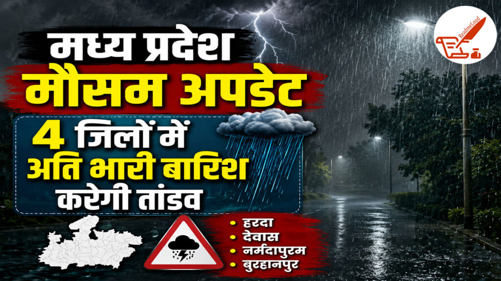 MP Weather Update: ‘4 जिलों में अति भारी बारिश का तांडव!’ धार-मंदसौर समेत कई इलाकों में वज्रपात का बड़ा ख़तरा mp Weather Update 12 August 2026
