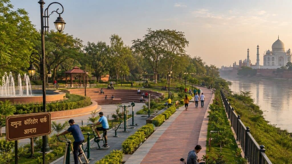 आगरा में बदलेगी यमुना किनारे की तस्वीर, 3.46 करोड़ से बनेगा भव्य ग्रीन पार्क; ताजमहल का दिखेगा खूबसूरत नजारा park