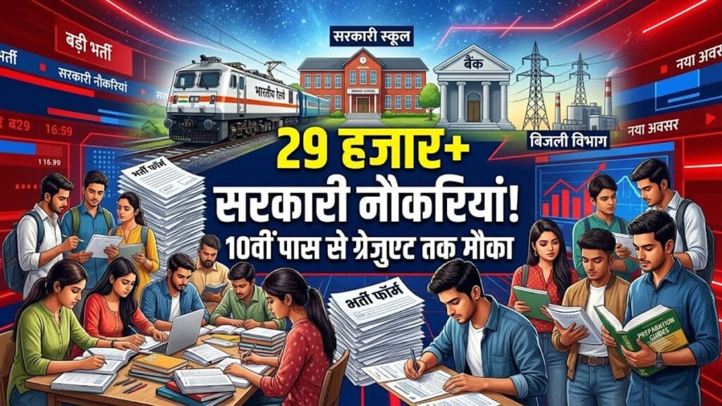Sarkari Naukri 2026: 29 हजार से ज्यादा सरकारी पदों पर मौका, 10वीं पास से ग्रेजुएट तक करें आवेदन sarkari-naukri-2026