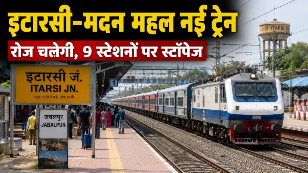 Indian Railways: इटारसी-मदन महल के बीच रोज चलेगी नई पैसेंजर ट्रेन, 9 स्टेशनों पर मिलेगा ठहराव इटारसी-मदन महल नई ट्रेन