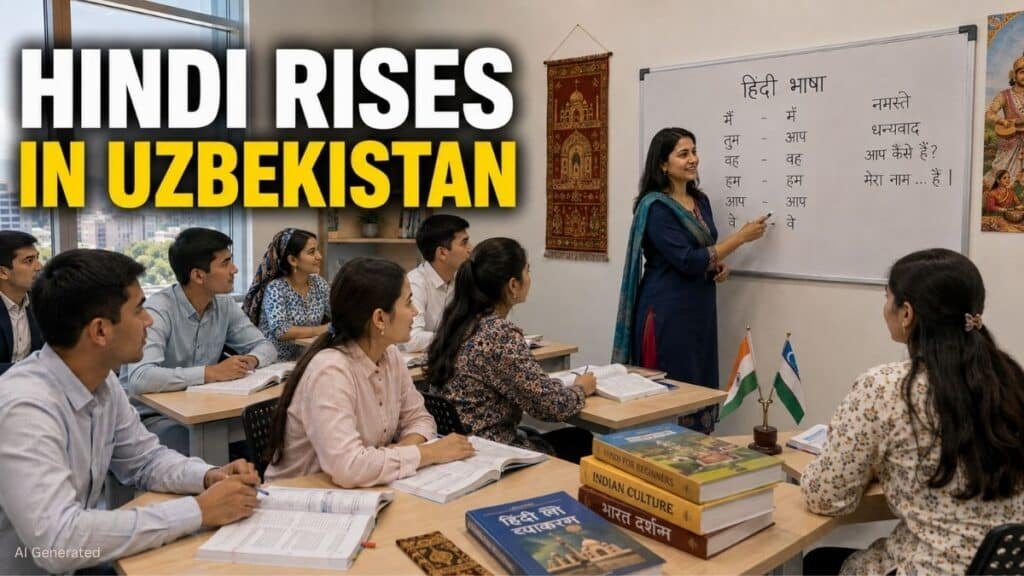 उज़्बेकिस्तान में बढ़ रहा हिंदी का आकर्षण, 2 हजार तक लोग सीख रहे भाषा उज़्बेकिस्तान में हिंदी