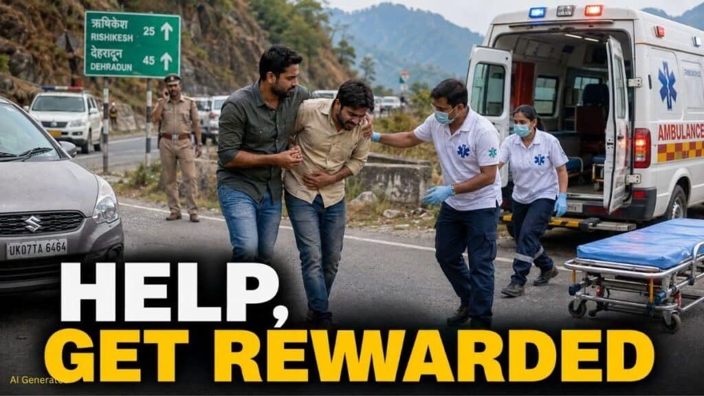 उत्तराखंड: घायल की मदद करने पर मिलेगा 25 हजार रुपये तक का इनाम उत्तराखंड राह-वीर योजना