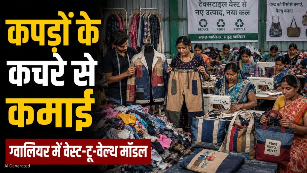 Gwalior News: टेक्सटाइल वेस्ट से ‘वेस्ट-टू-वेल्थ’ तक, युवाओं और महिलाओं ने बदली कचरे की तस्वीर वेस्ट-टू-वेल्थ