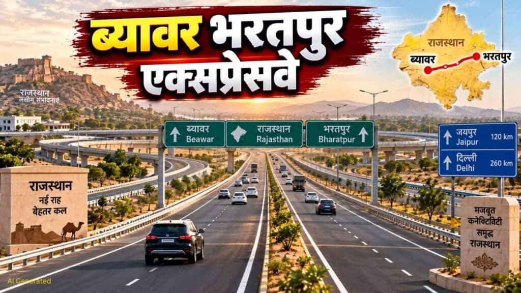 राजस्थान में बन रहा नया एक्सप्रेसवे, दिल्ली से अजमेर 5 घंटे में! जयपुर-भरतपुर समेत इन शहरों को मिलेगा फायदा Beawar-Bharatpur Expressway