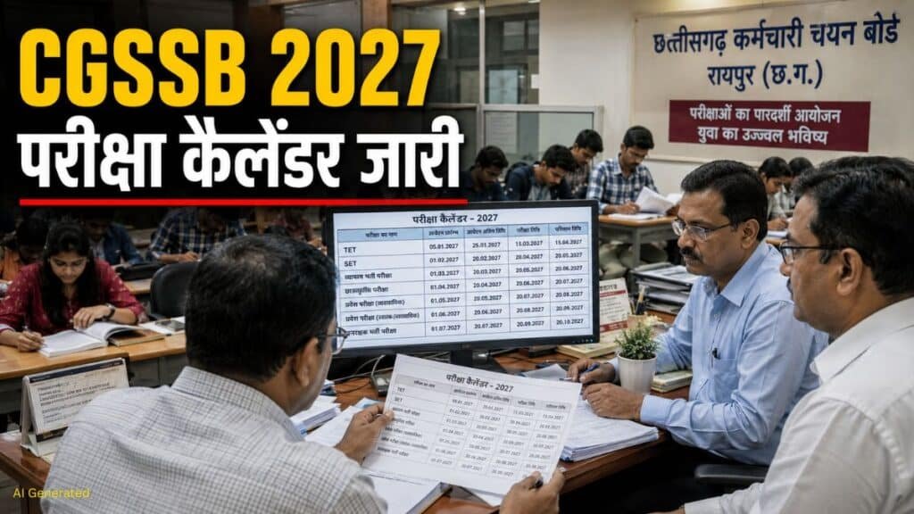 कर्मचारी चयन मंडल ने जारी किया 2027 का परीक्षा कैलेंडर, भर्ती के साथ TET और SET की तारीखें भी घोषित CGSSB 2027 Exam Calendar
