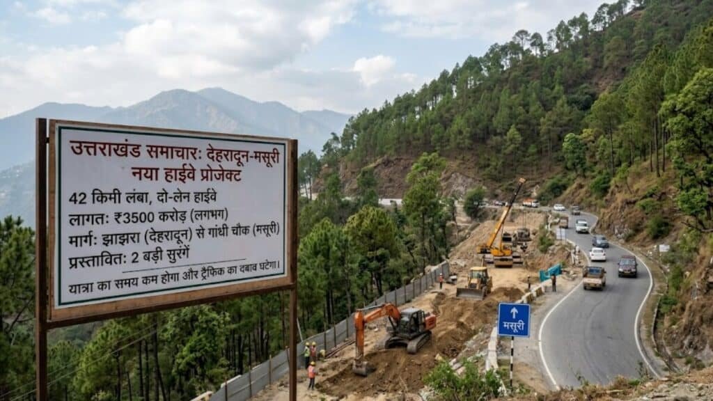 दिल्ली-NCR से 4 घंटे में मसूरी, नया हाईवे बदलेगा पहाड़ का सफर, देहरादून के जाम से भी मिलेगी राहत Dehradun Mussoorie Highway