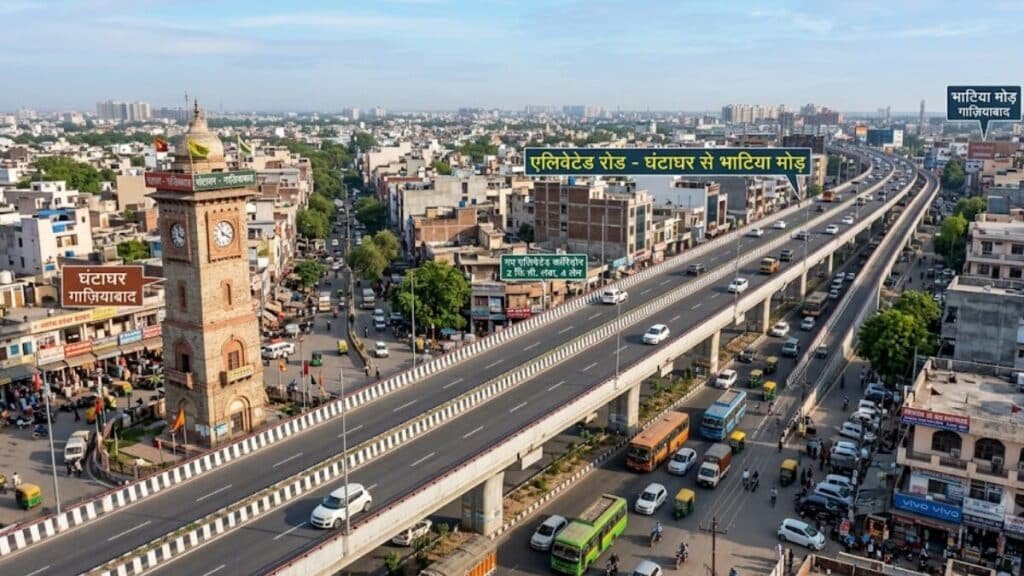 गाजियाबाद को मिलेगा एक और एलिवेटेड रोड! घंटाघर से भाटिया मोड़ तक बनेगा 4 लेन कॉरिडोर, 200 करोड़ होंगे खर्च Ghaziabad Elevated RoaD